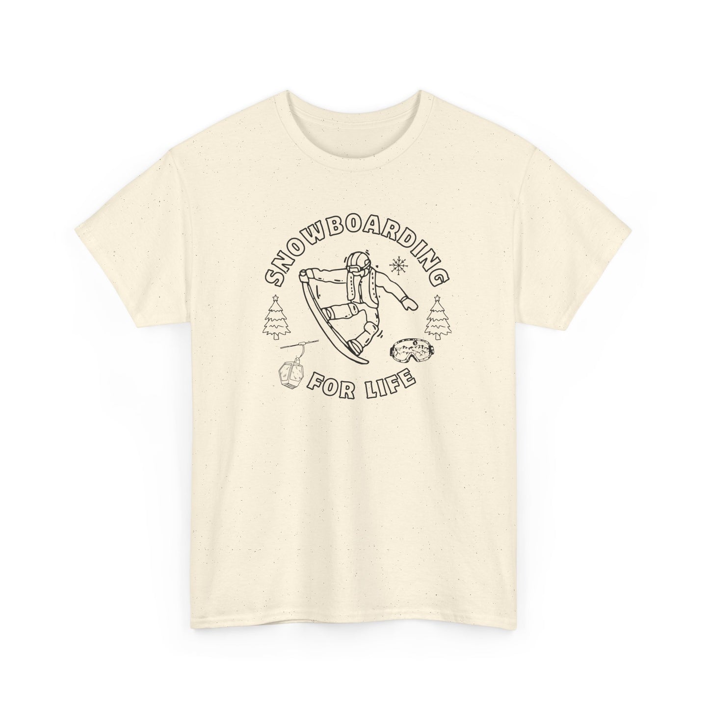 Snowboarding For Life Tee — Retro Snowboard Graphic T-Shirt