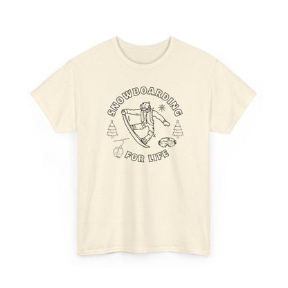 Snowboarding For Life Tee — Retro Snowboard Graphic T-Shirt