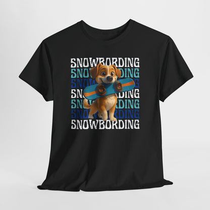 Cute Dog Snowboarder T-Shirt