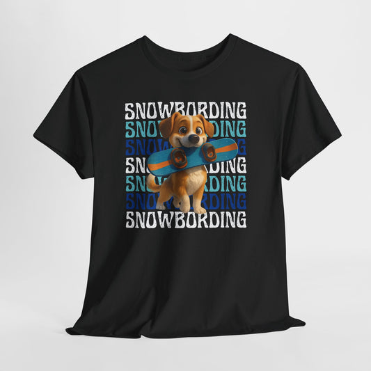 Cute Dog Snowboarder T-Shirt