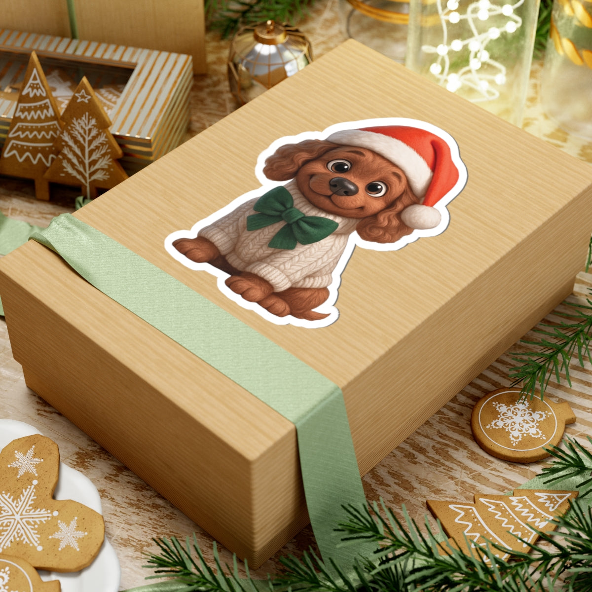 Cute Christmas Puppy Sticker