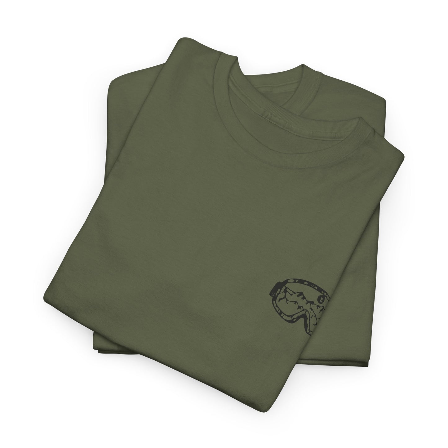 T-Shirt — Minimal Mushroom Chest Print Tee (Vintage Line Art)