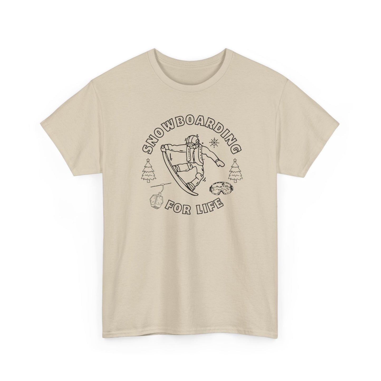 Snowboarding For Life Tee — Retro Snowboard Graphic T-Shirt