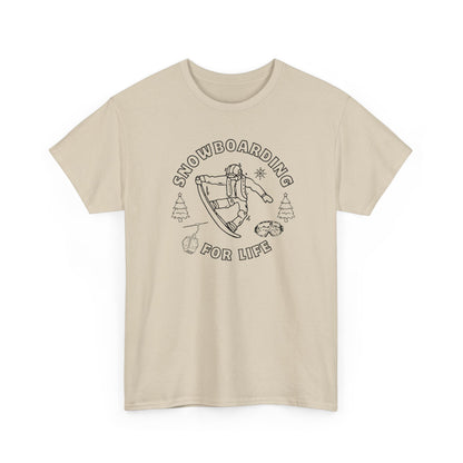 Snowboarding For Life Tee — Retro Snowboard Graphic T-Shirt
