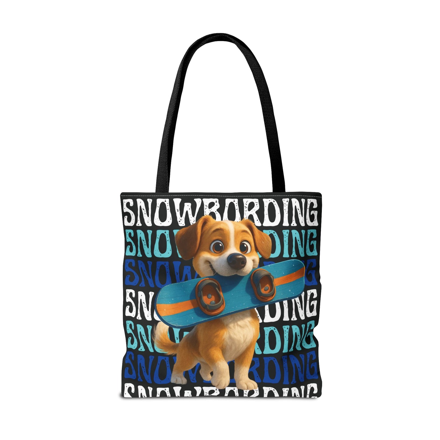 Snowboarding Puppy Tote Bag