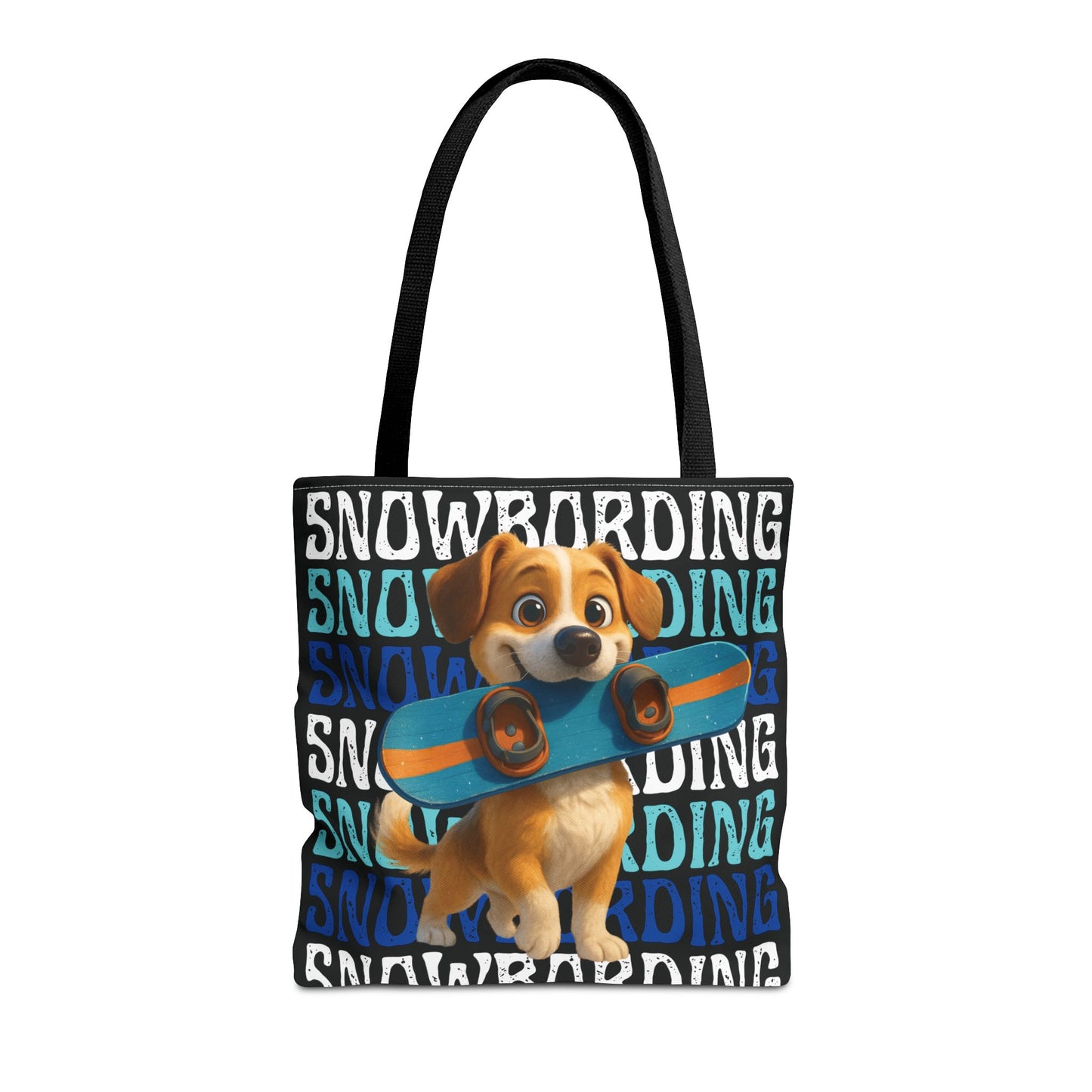 Snowboarding Puppy Tote Bag