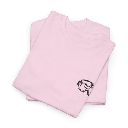 T-Shirt — Minimal Mushroom Chest Print Tee (Vintage Line Art)