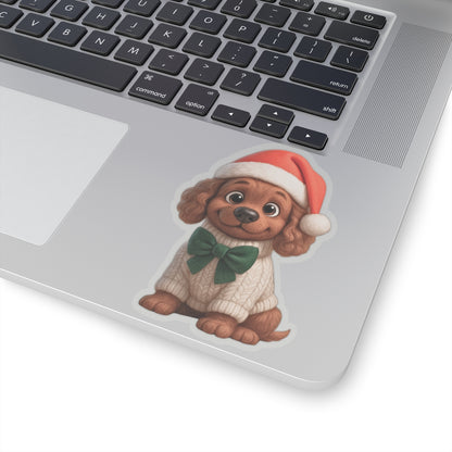 Cute Christmas Puppy Sticker