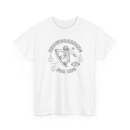 Snowboarding For Life Tee — Retro Snowboard Graphic T-Shirt