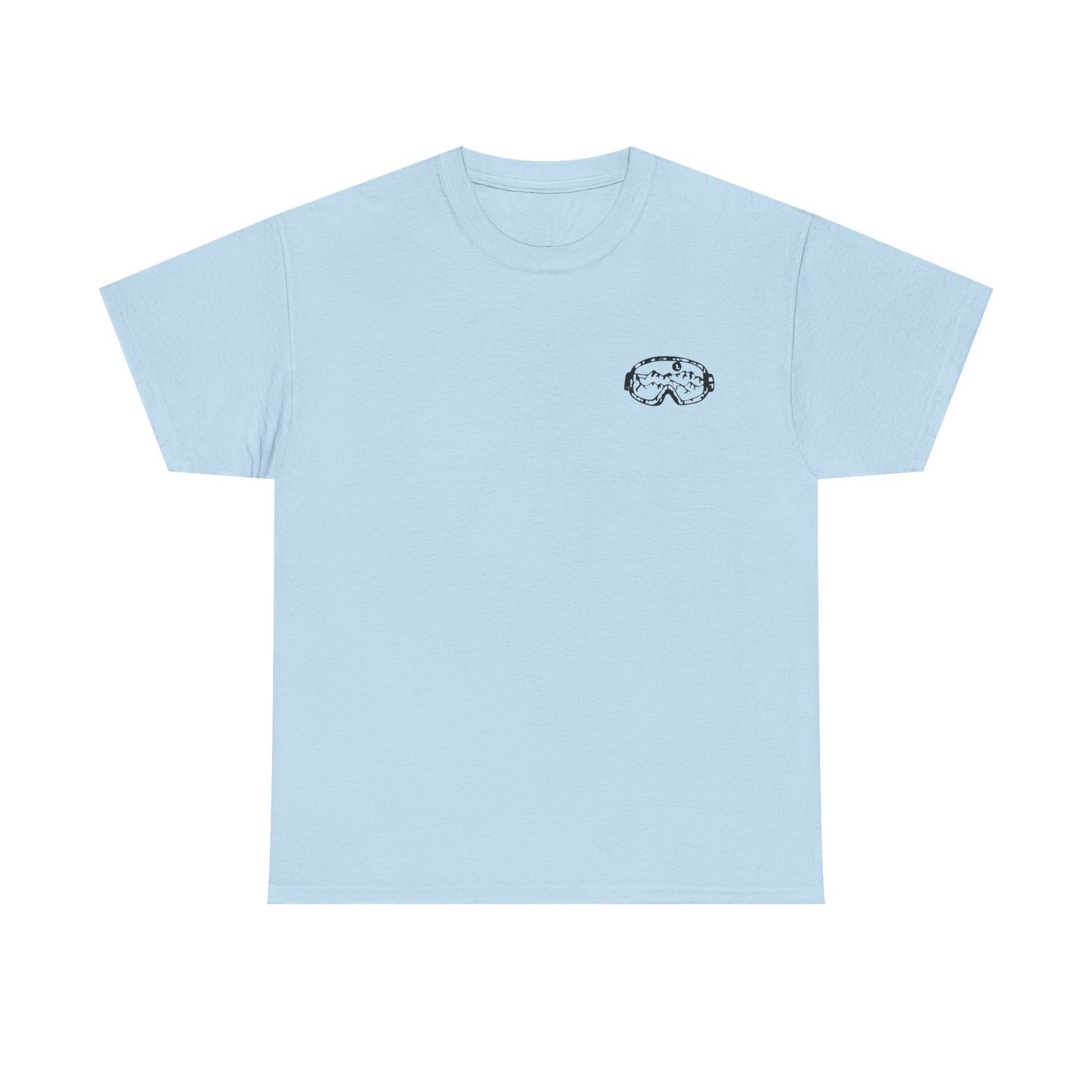 T-Shirt — Minimal Mushroom Chest Print Tee (Vintage Line Art)
