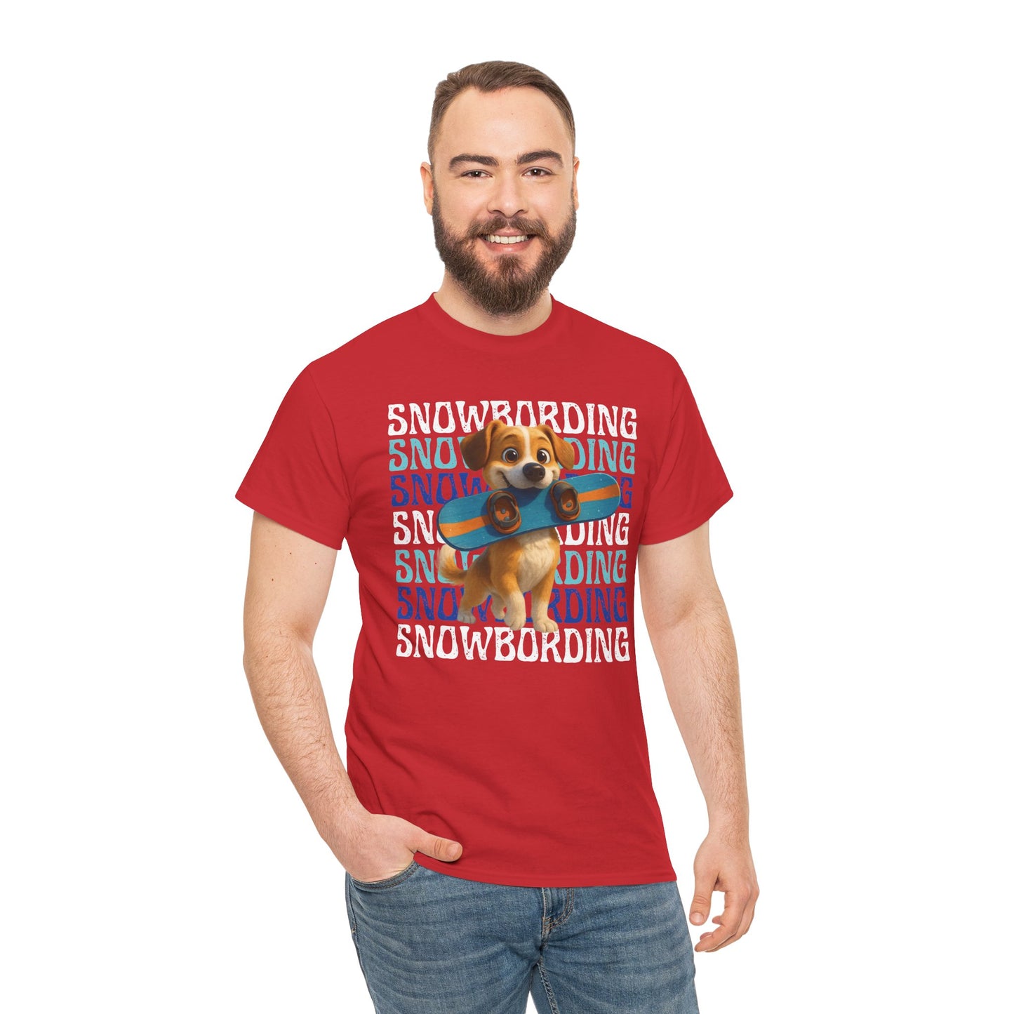 Cute Dog Snowboarder T-Shirt