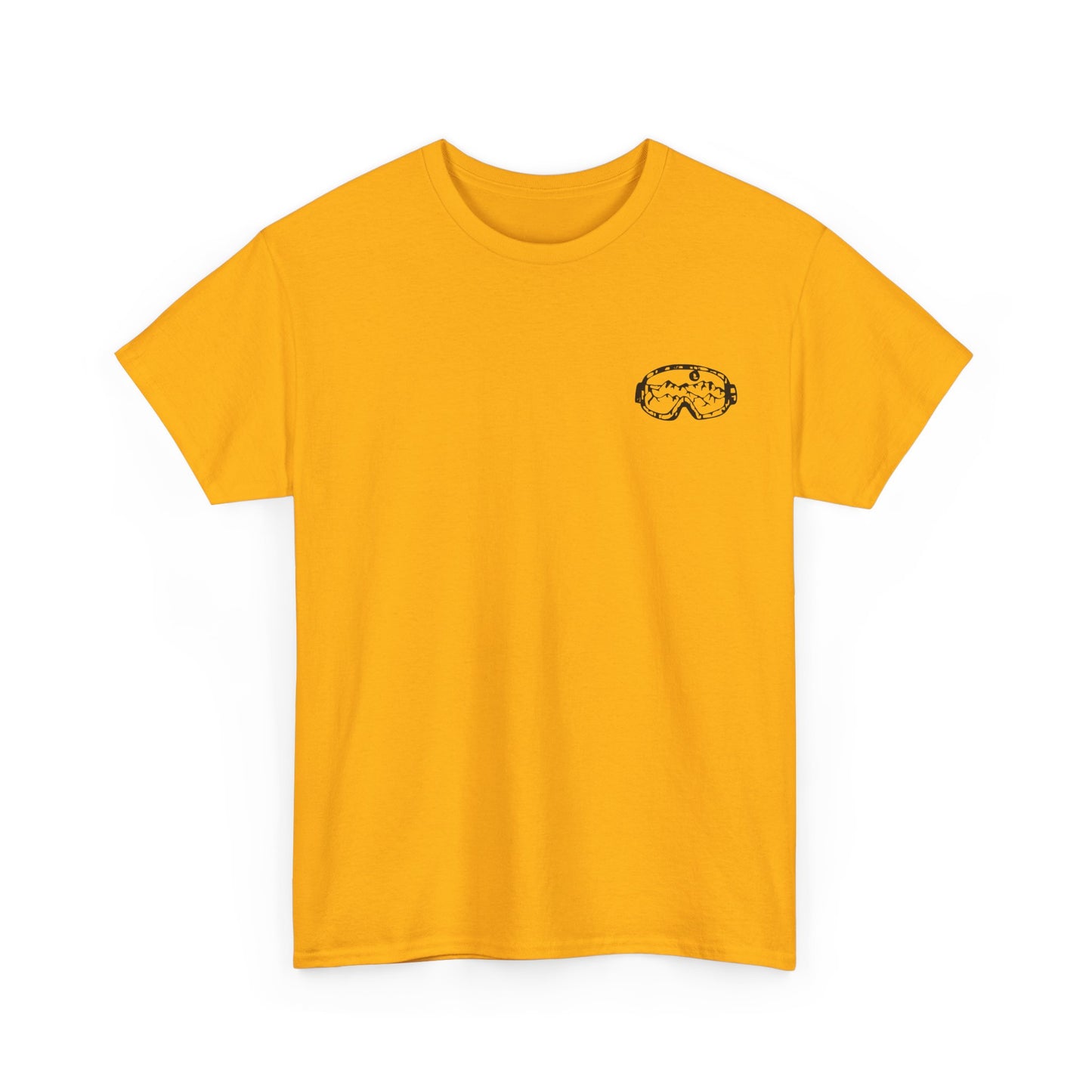 T-Shirt — Minimal Mushroom Chest Print Tee (Vintage Line Art)