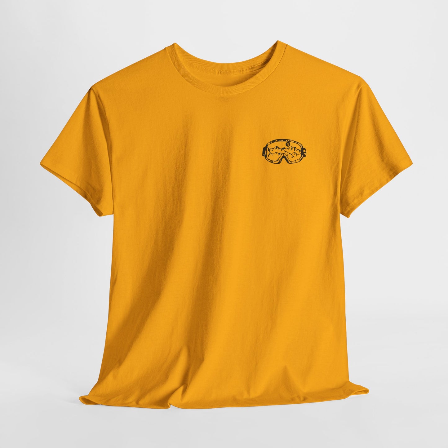 T-Shirt — Minimal Mushroom Chest Print Tee (Vintage Line Art)