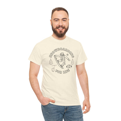 Snowboarding For Life Tee — Retro Snowboard Graphic T-Shirt