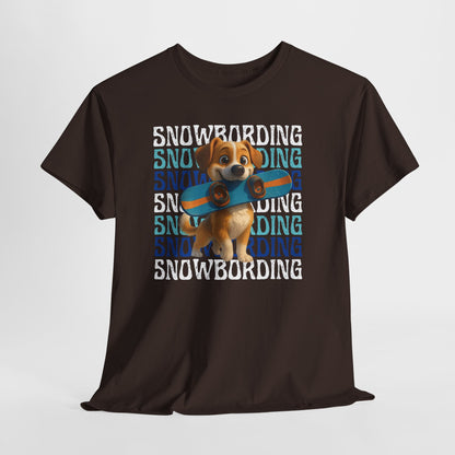 Cute Dog Snowboarder T-Shirt