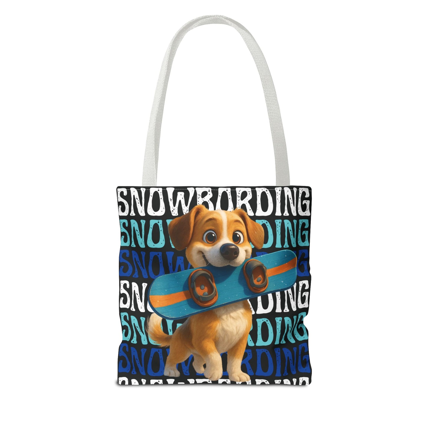 Snowboarding Puppy Tote Bag