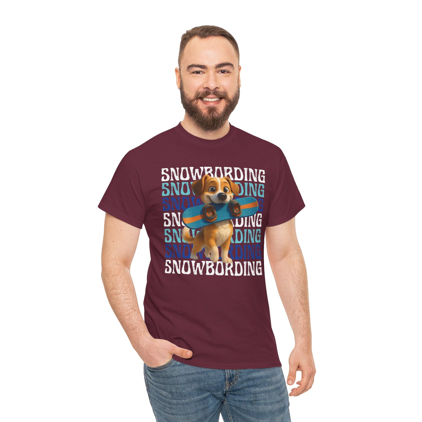 Cute Dog Snowboarder T-Shirt