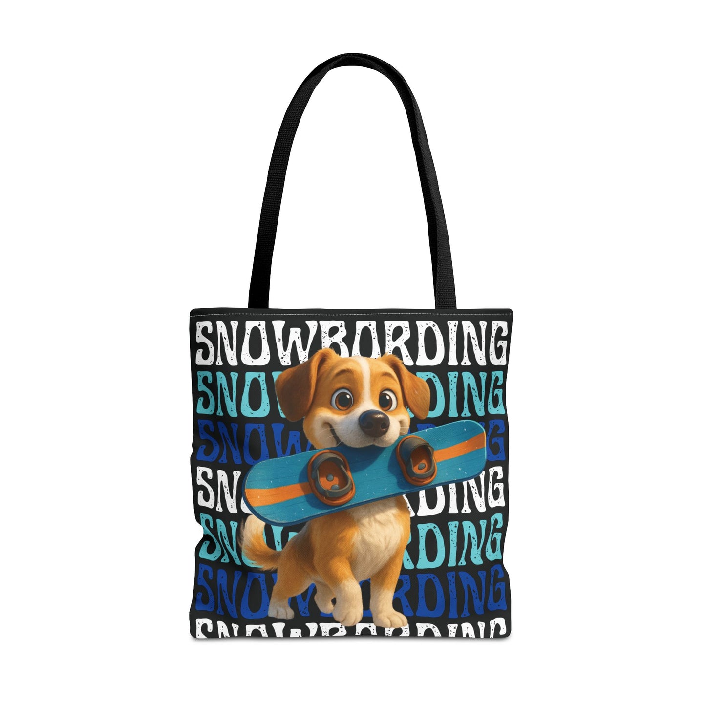 Snowboarding Puppy Tote Bag