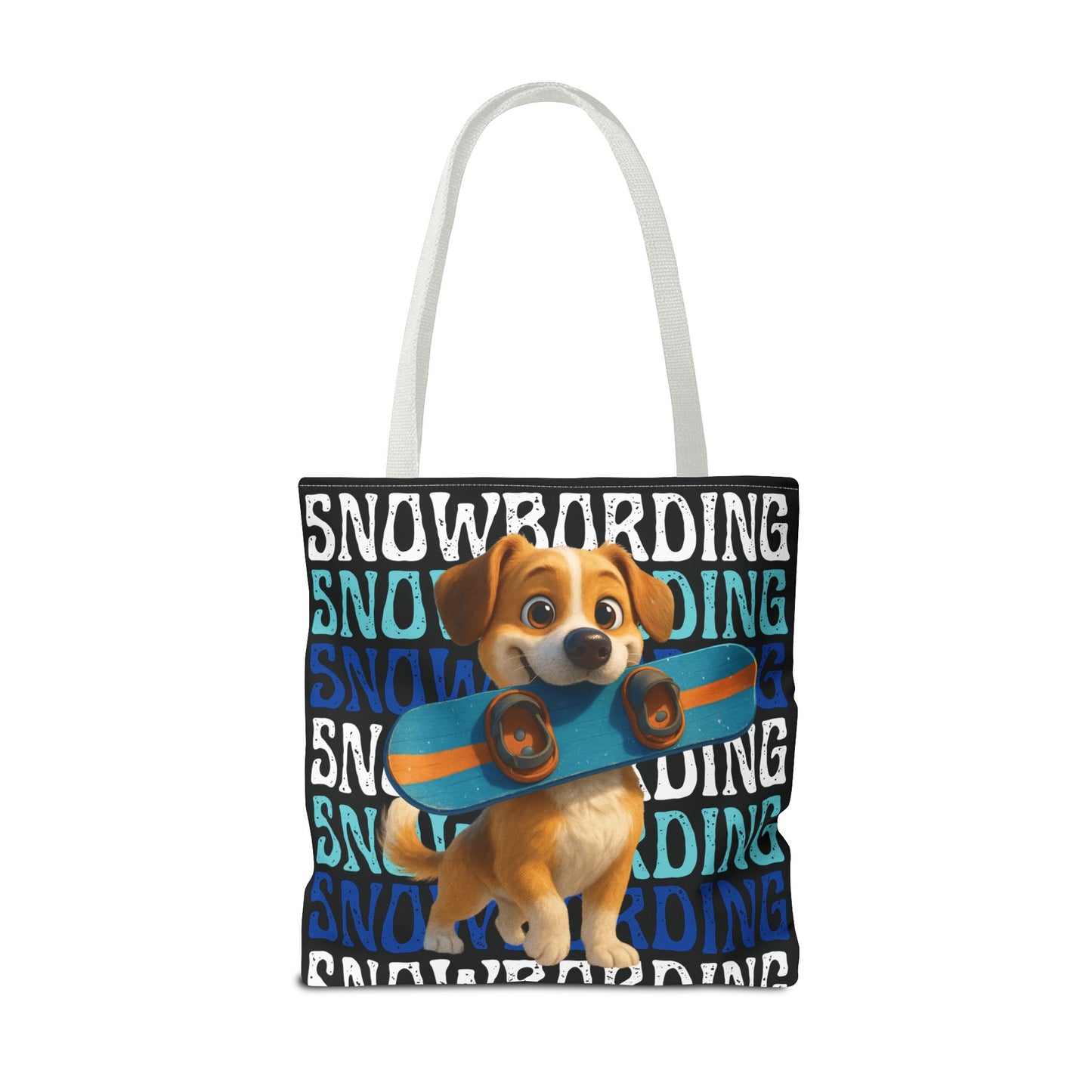 Snowboarding Puppy Tote Bag
