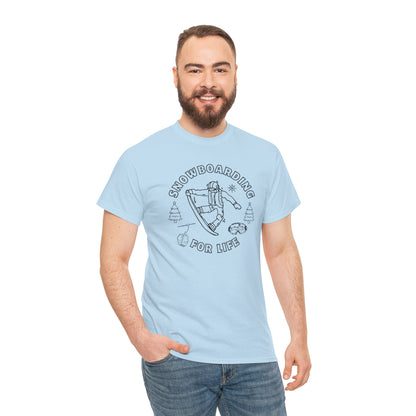 Snowboarding For Life Tee — Retro Snowboard Graphic T-Shirt