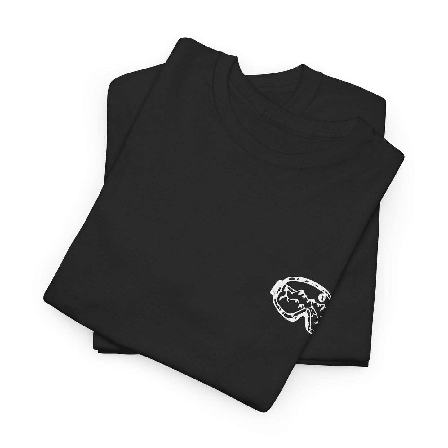 T-Shirt — Minimal Mushroom Chest Print Tee (Vintage Line Art)
