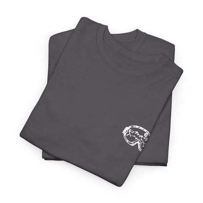T-Shirt — Minimal Mushroom Chest Print Tee (Vintage Line Art)