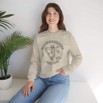Snowboarding Crewneck Sweatshirt – Retro Snowboarder Graphic
