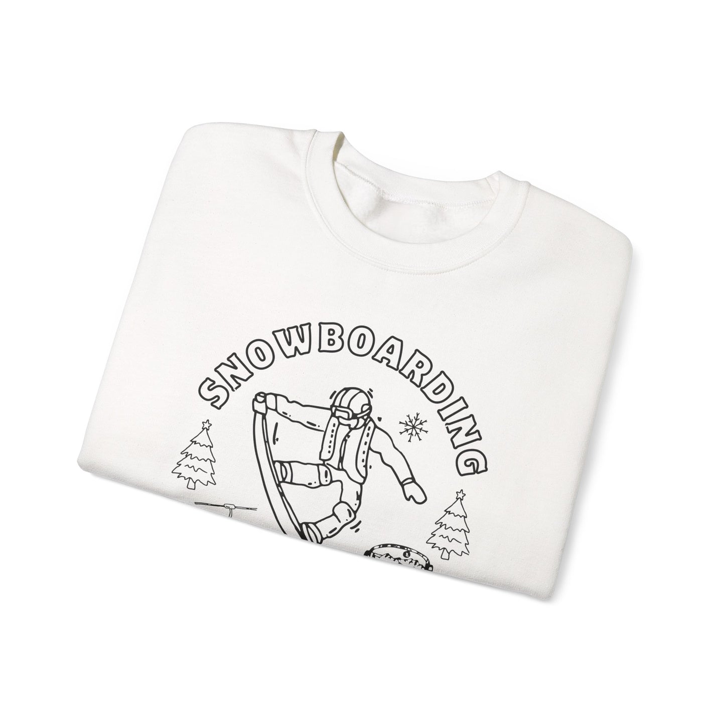 Snowboarding Crewneck Sweatshirt – Retro Snowboarder Graphic