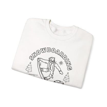 Snowboarding Crewneck Sweatshirt – Retro Snowboarder Graphic