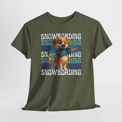 Cute Dog Snowboarder T-Shirt