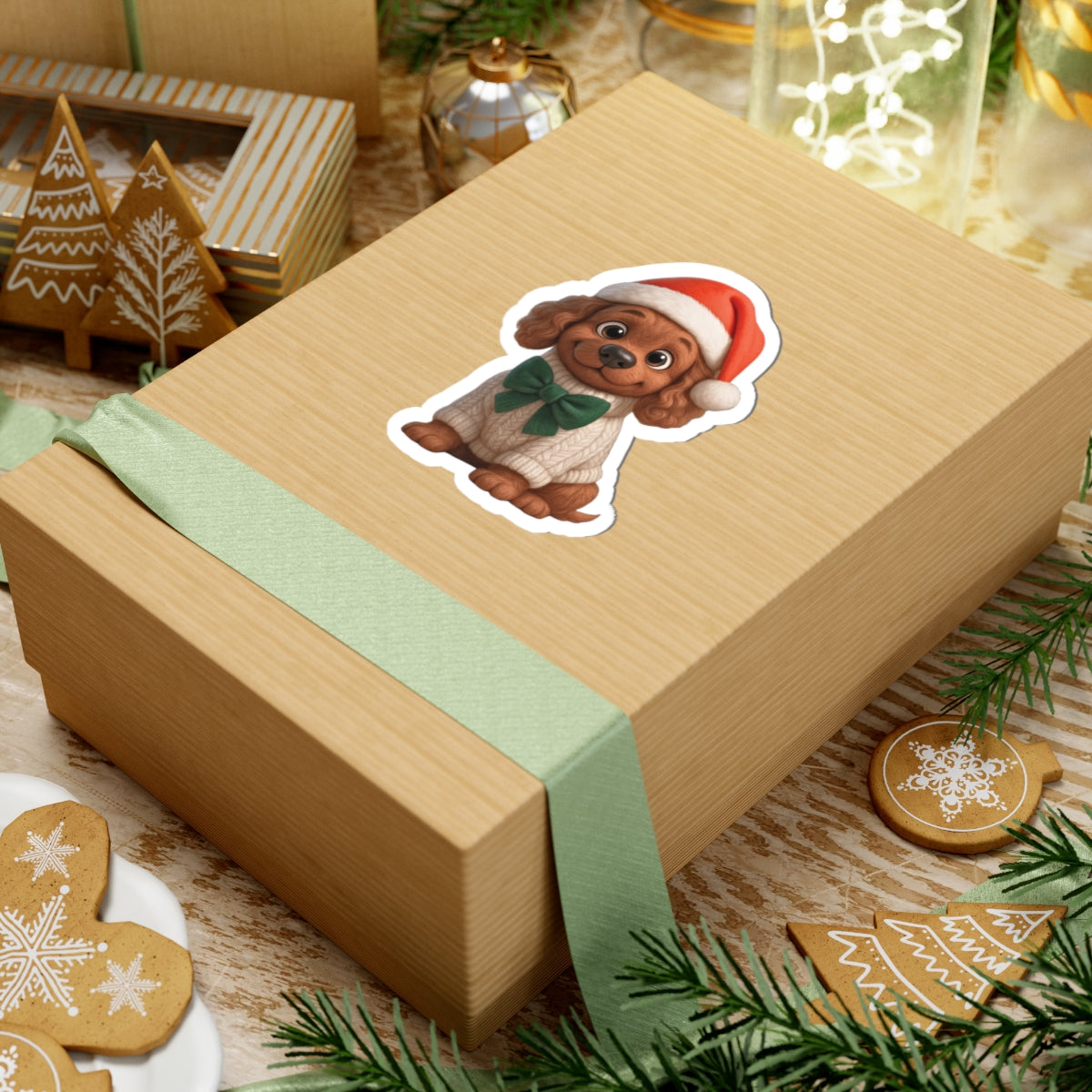 Cute Christmas Puppy Sticker