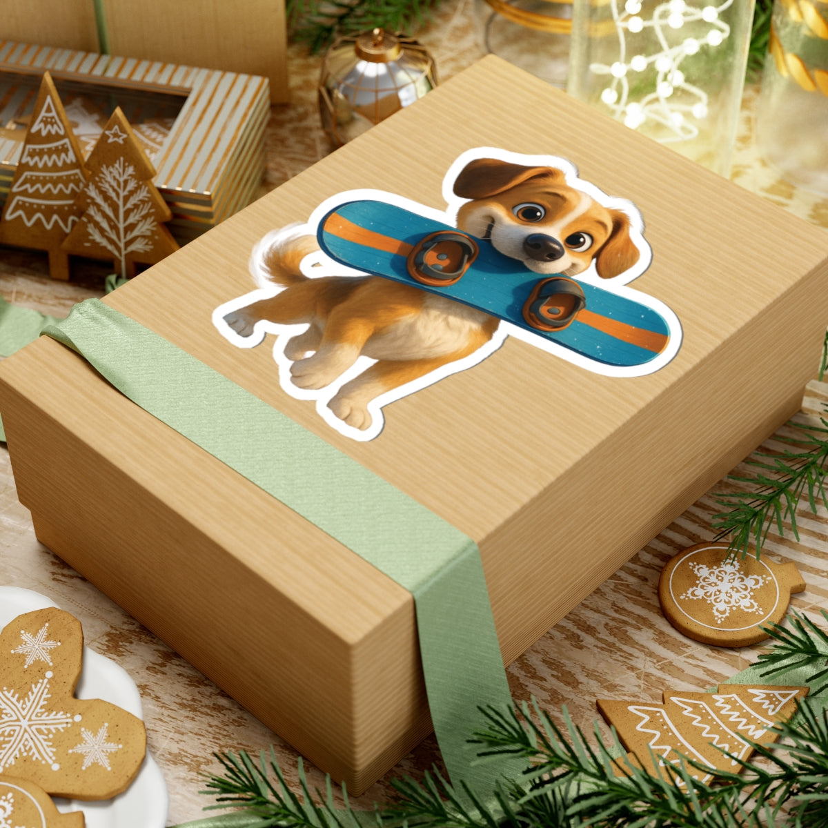 Cute Puppy Kiss-Cut Sticker