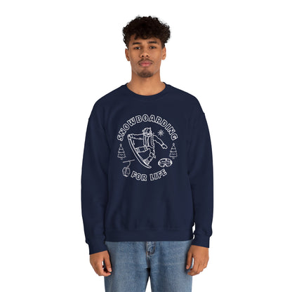 Snowboarding Crewneck Sweatshirt – Retro Snowboarder Graphic
