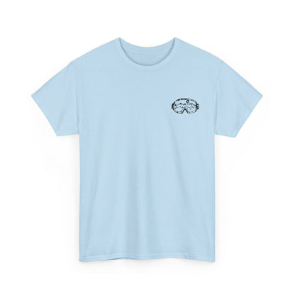 T-Shirt — Minimal Mushroom Chest Print Tee (Vintage Line Art)