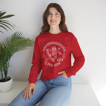 Snowboarding Crewneck Sweatshirt – Retro Snowboarder Graphic