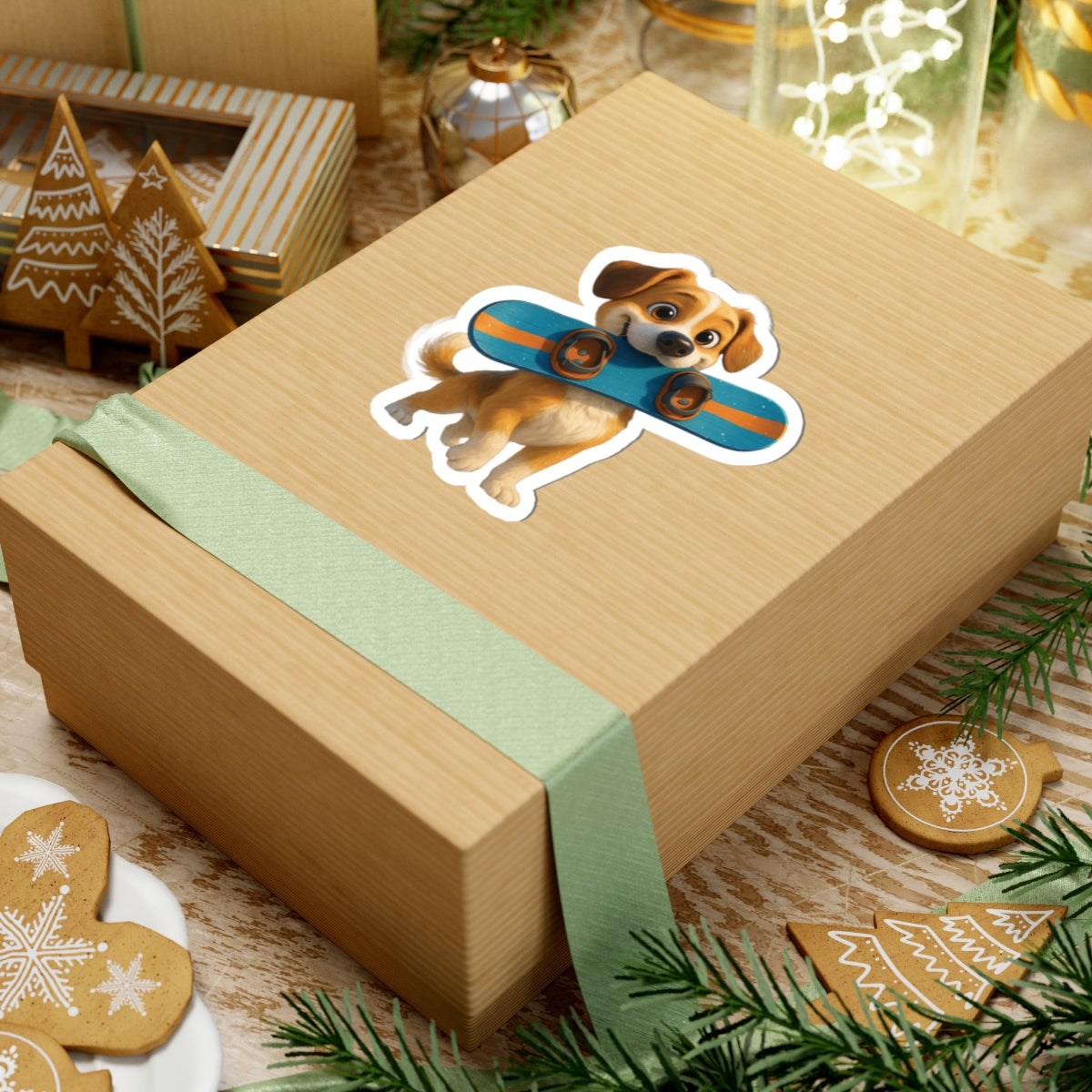 Cute Puppy Kiss-Cut Sticker