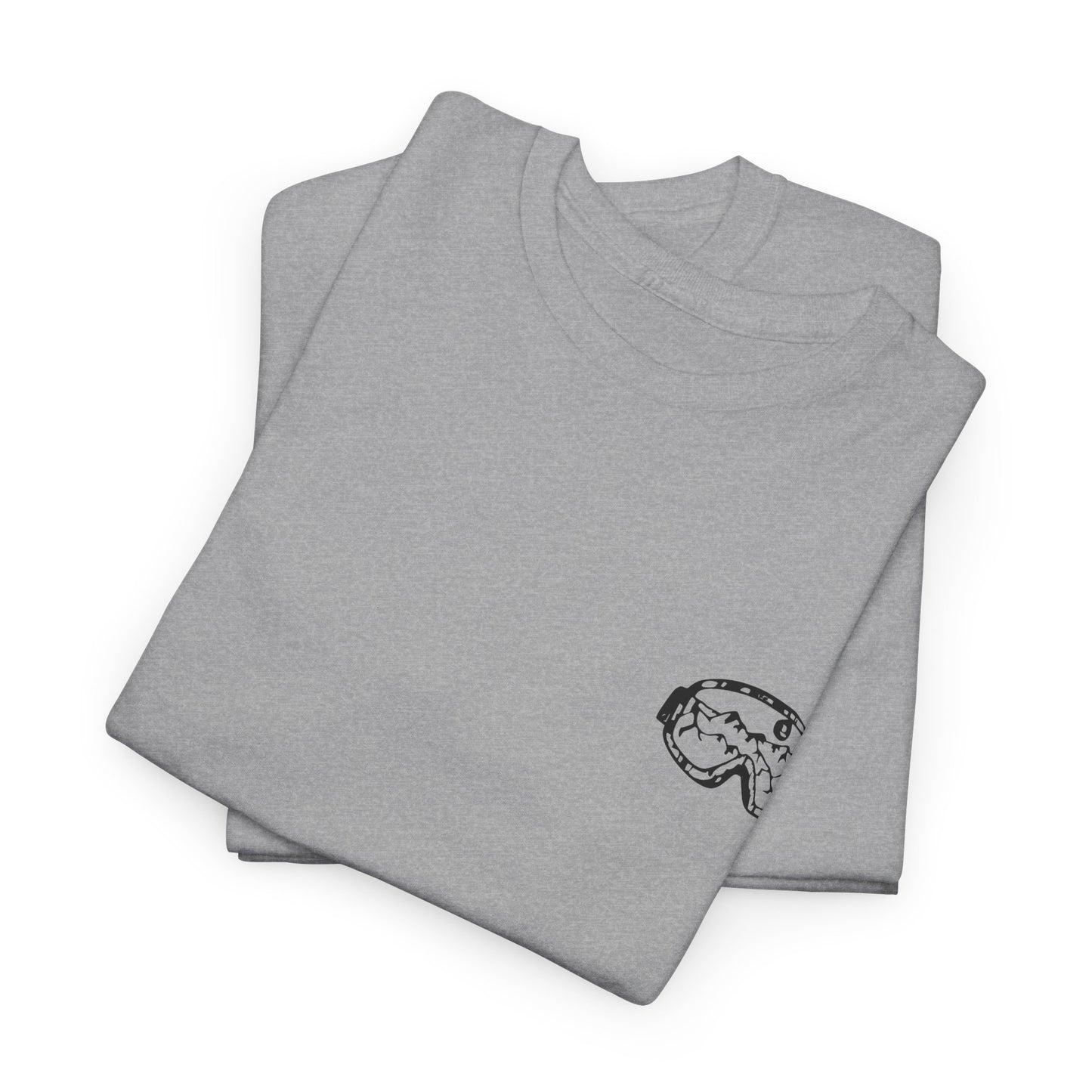 T-Shirt — Minimal Mushroom Chest Print Tee (Vintage Line Art)