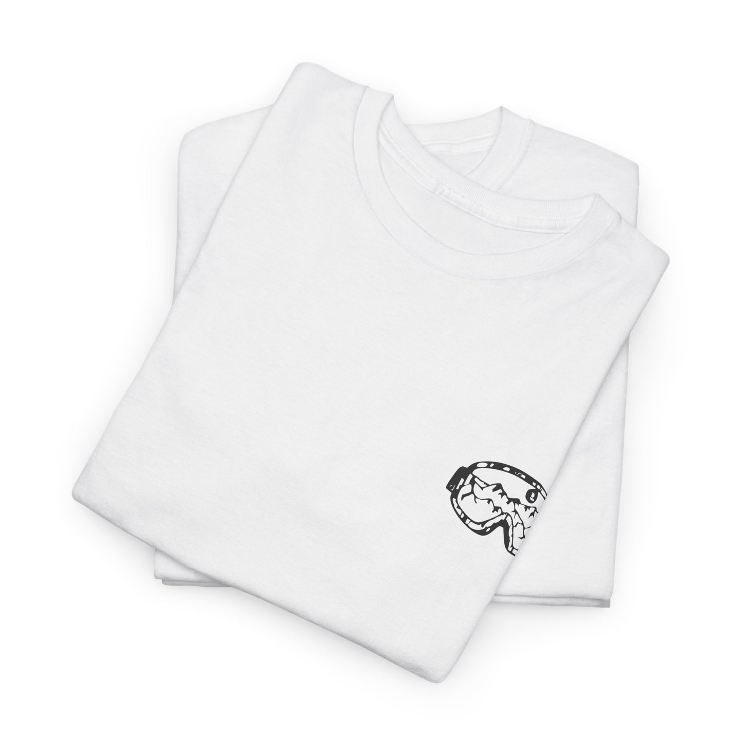 T-Shirt — Minimal Mushroom Chest Print Tee (Vintage Line Art)