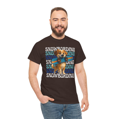 Cute Dog Snowboarder T-Shirt