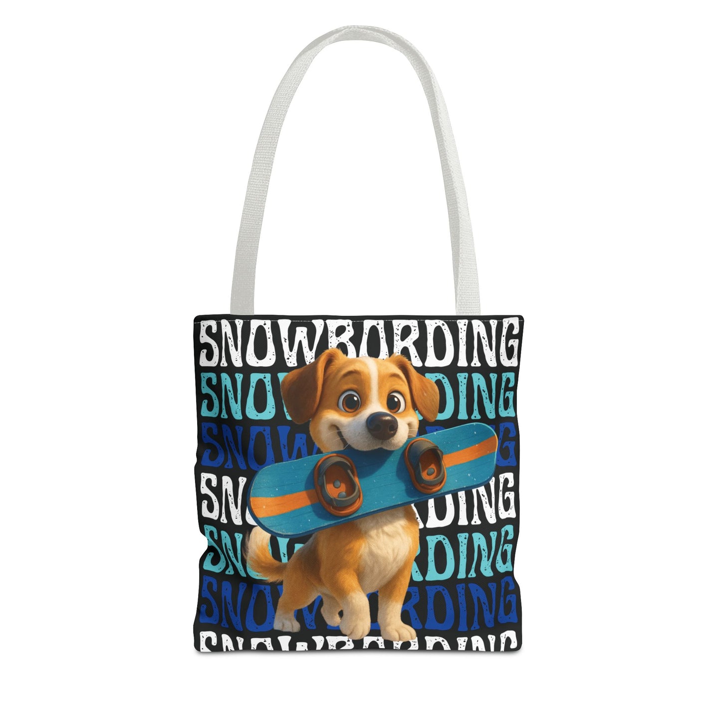 Snowboarding Puppy Tote Bag