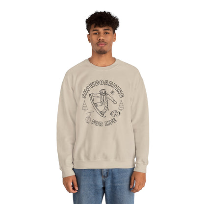 Snowboarding Crewneck Sweatshirt – Retro Snowboarder Graphic