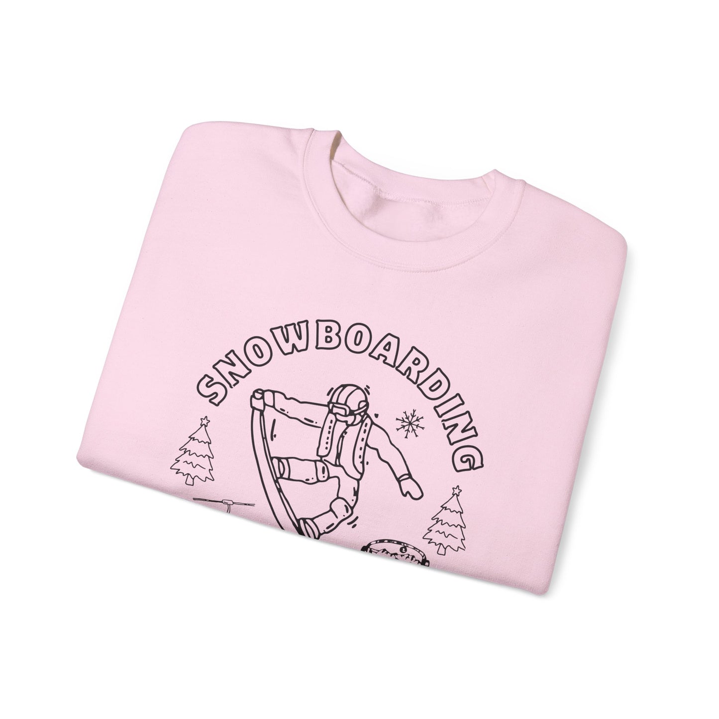 Snowboarding Crewneck Sweatshirt – Retro Snowboarder Graphic