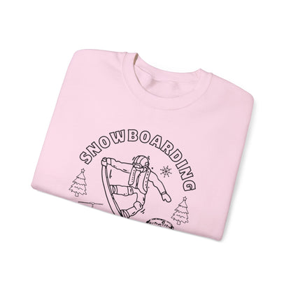 Snowboarding Crewneck Sweatshirt – Retro Snowboarder Graphic