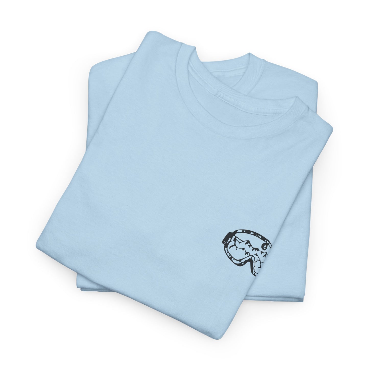 T-Shirt — Minimal Mushroom Chest Print Tee (Vintage Line Art)