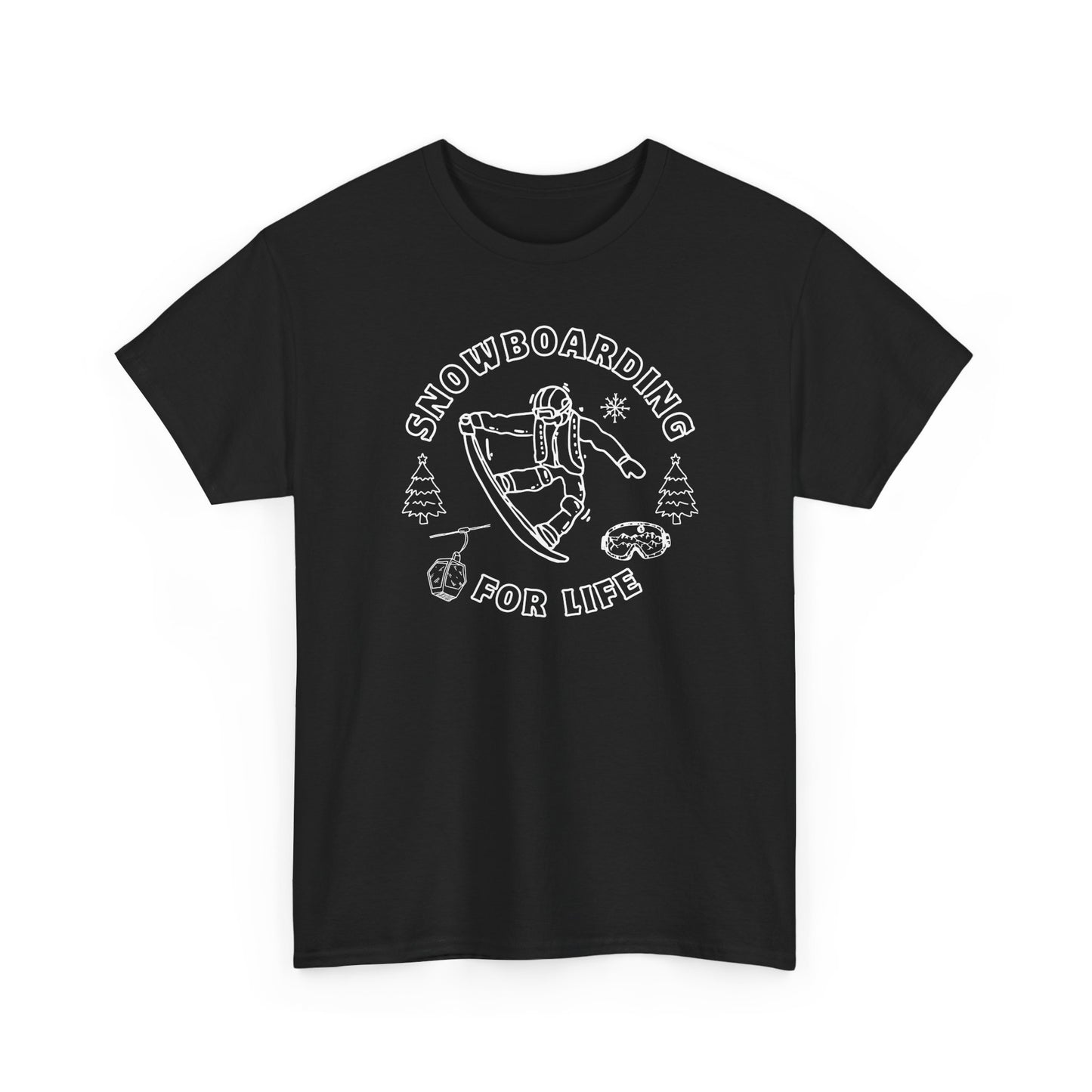 Snowboarding For Life Tee — Retro Snowboard Graphic T-Shirt