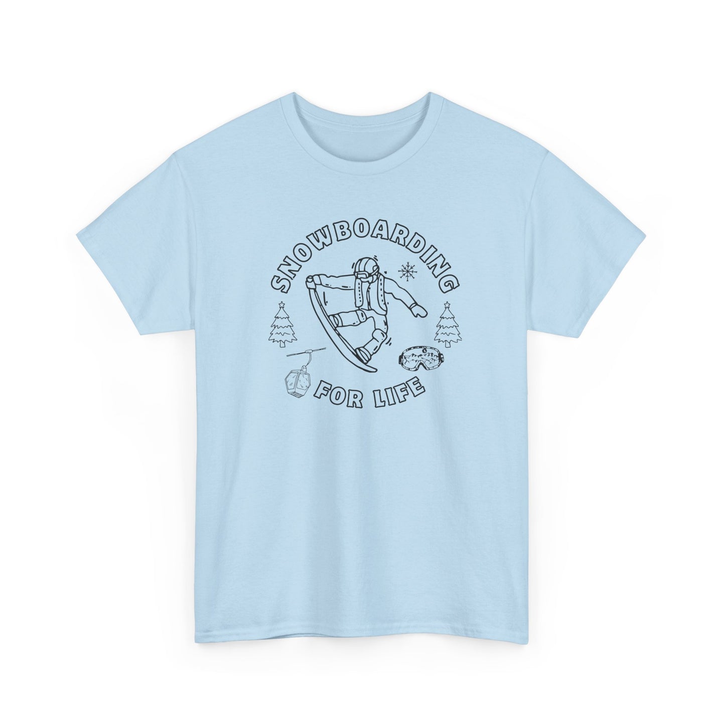 Snowboarding For Life Tee — Retro Snowboard Graphic T-Shirt