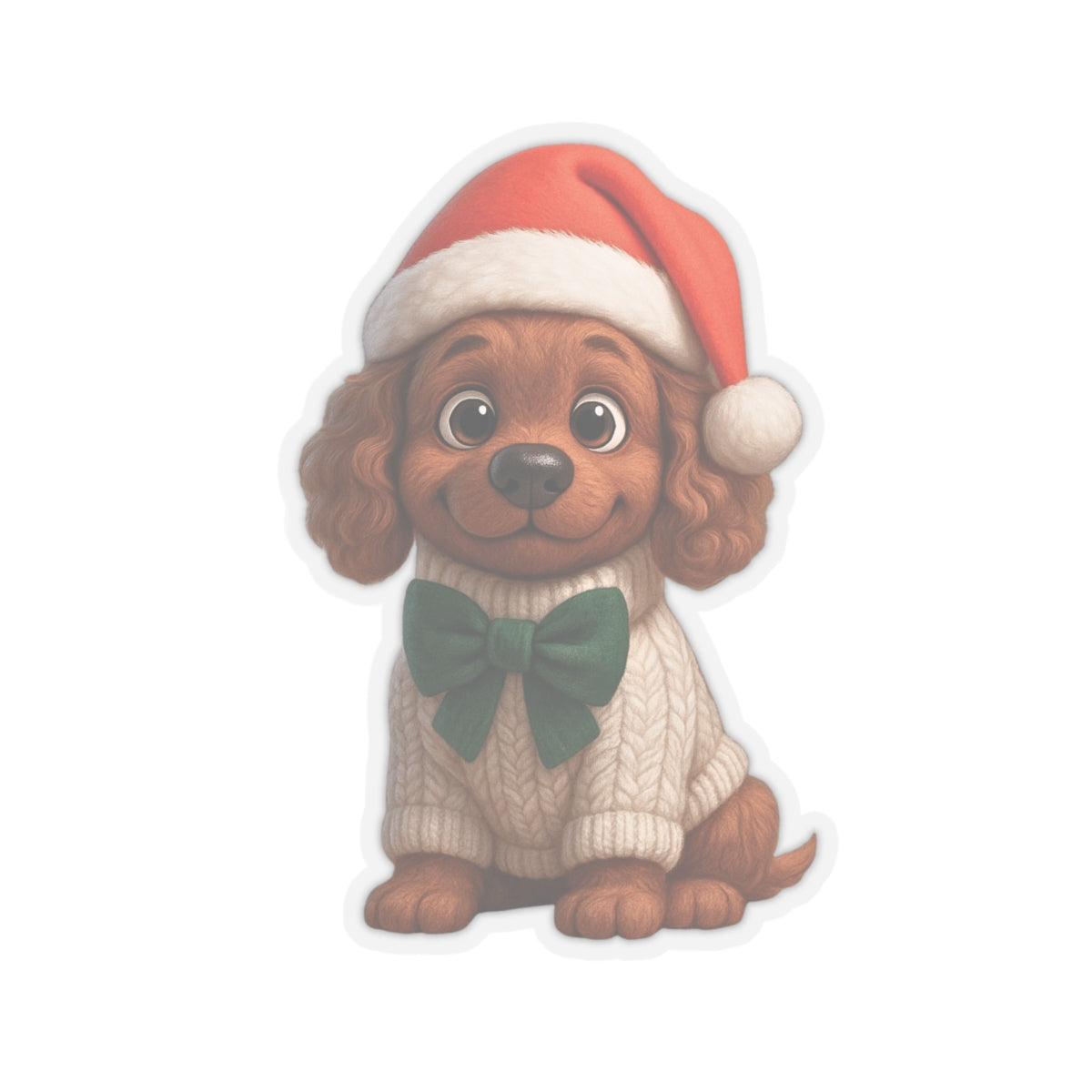 Cute Christmas Puppy Sticker